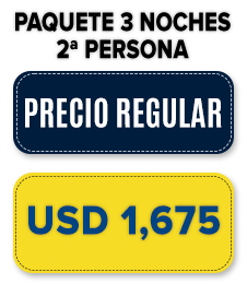 Paquete 3 Noches: 2ª Persona